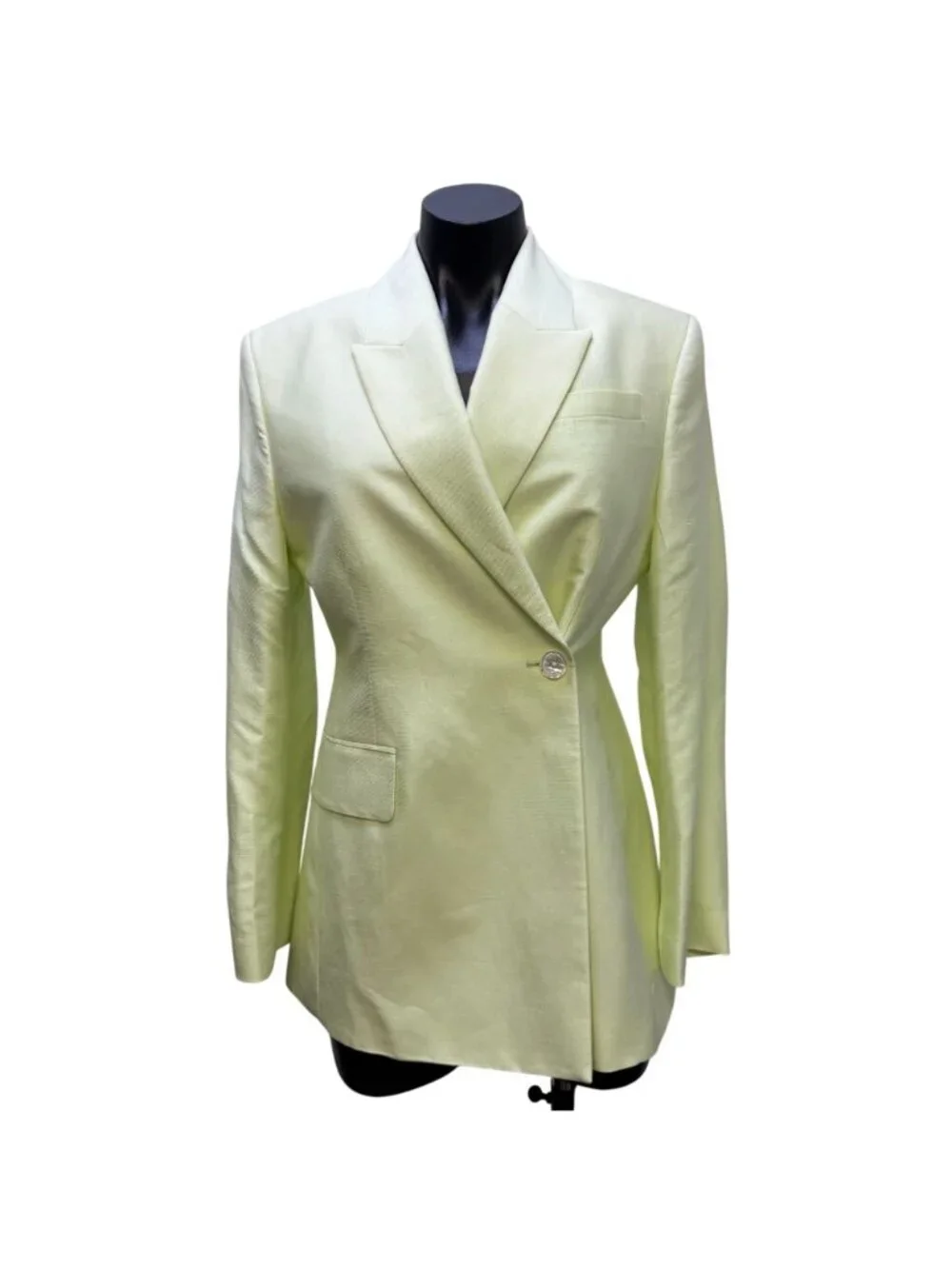 NWT Banana Republic Petite Lime Green Pantsuit Set Blazer & Trousers 4
